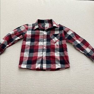 Plaid Kids Shirt - Red, Blue, White
